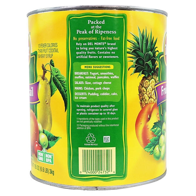 Del Monte Fruit Cocktail in Light Syrup, 106 oz. - Image 5