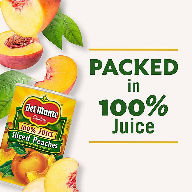 Del Monte Sliced Peaches in 100% Juice, 15 oz., 6 pk. - Image 6