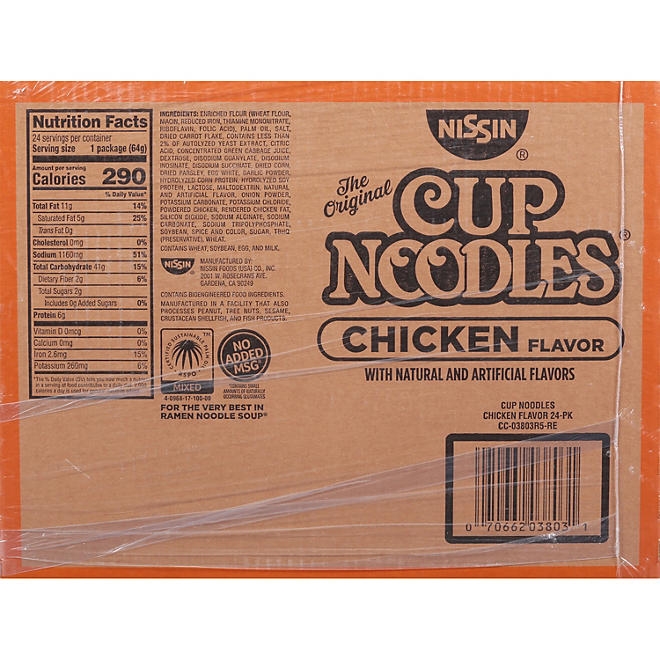 Nissin Cup Noodles, Chicken Flavor 2.25 oz., 24 ct. - Image 5