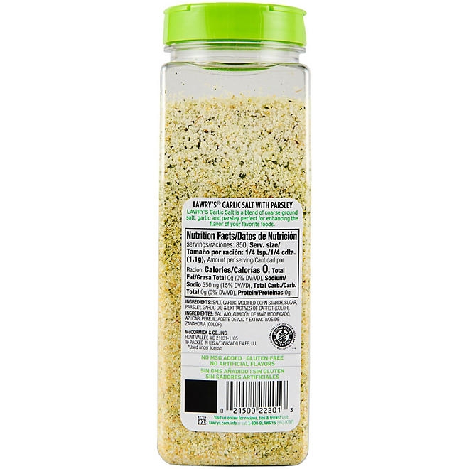 Lawry's Coarse Ground Garlic Salt with Parsley 33 oz. - Image 7