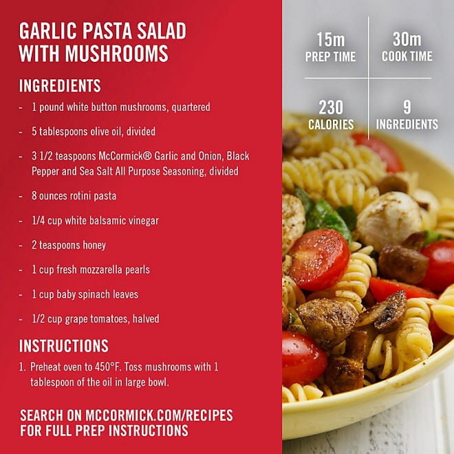 McCormick All Purpose Garlic Onion Black Pepper Sea Salt, 9.12 oz. - Image 6