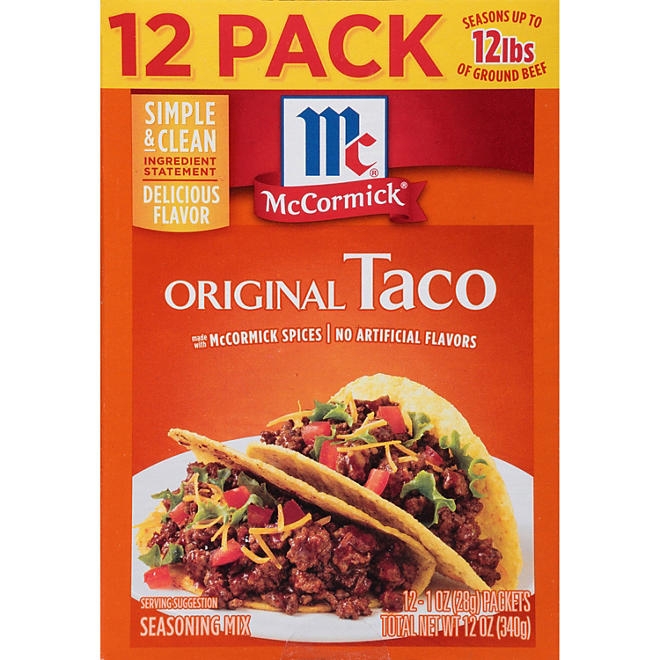 McCormick Original Taco Seasoning Mix, 1 oz., 12 pk. - Image 2