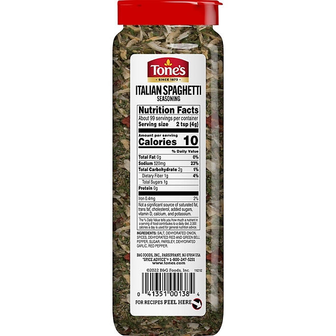 Tone's Italian Spaghetti Seasoning Blend 14 oz. - Image 3