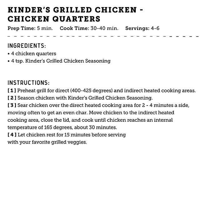 Kinder's Grilled Chicken Seasoning 9.2 oz. - Image 7