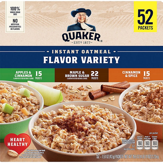 Quaker Instant Oatmeal Variety Pack, 1.51 oz., 52 pk. - Image 5