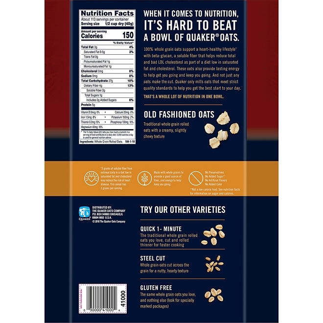 Quaker Old Fashioned Oats 160 oz., 2 pk. - Image 7
