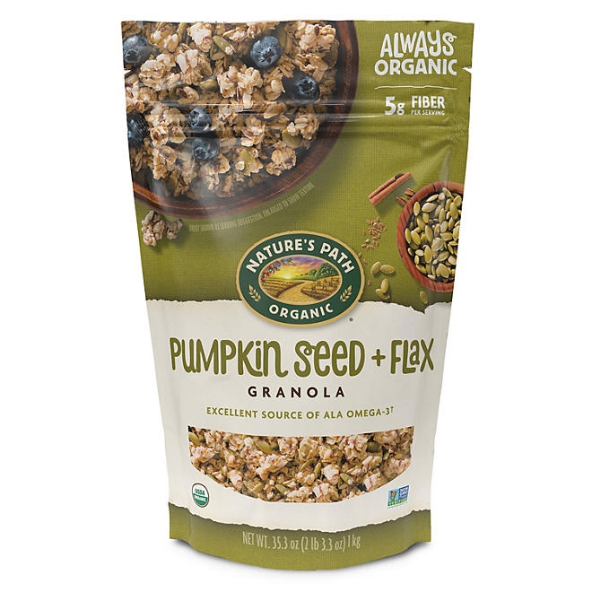 Nature's Path Organic Pumpkin Seed Plus Flax Granola, 35.3 oz. - Image 2