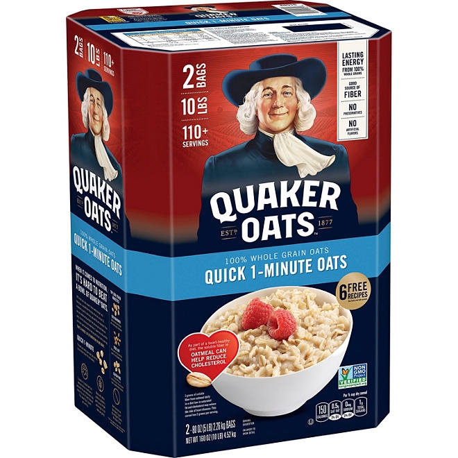 Quaker Quick 1-Minute Oats 160 oz., 2 pk. - Image 2
