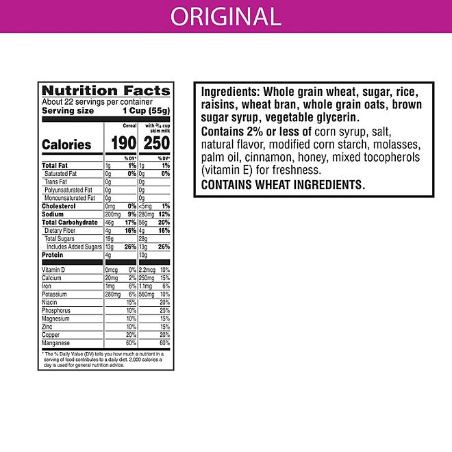 Kellogg's Original Raisin Bran Crunch Breakfast Cereal, 42 oz. - Image 3