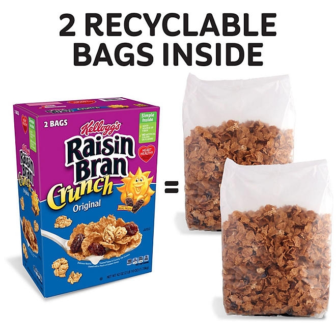 Kellogg's Original Raisin Bran Crunch Breakfast Cereal, 42 oz. - Image 4