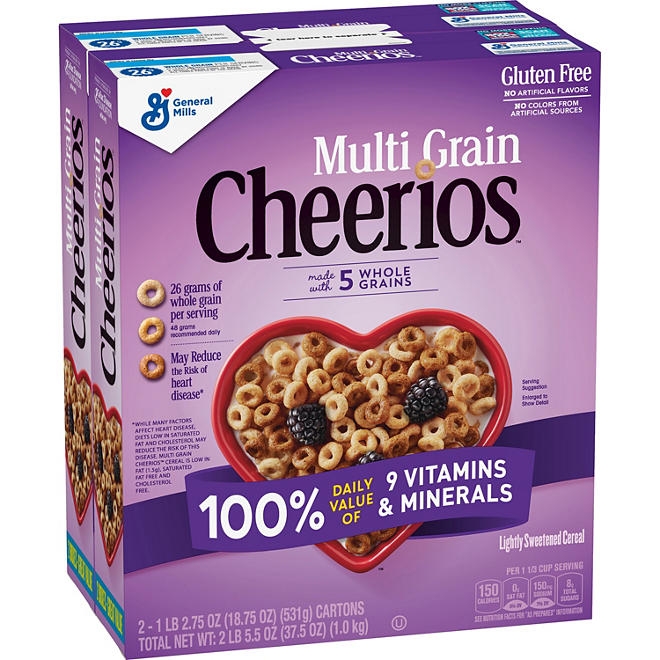 Multi-Grain Cheerios Gluten-Free Breakfast Cereal 18.75 oz., 2 pk. - Image 2