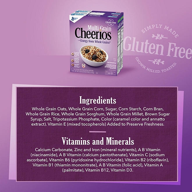 Multi-Grain Cheerios Gluten-Free Breakfast Cereal 18.75 oz., 2 pk. - Image 4