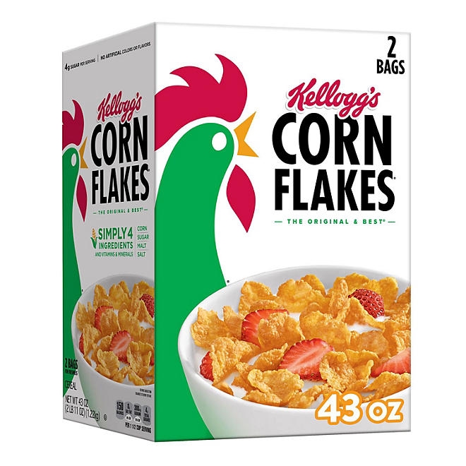 Kellogg's Corn Flakes Breakfast Cereal 43 oz. - Image 2
