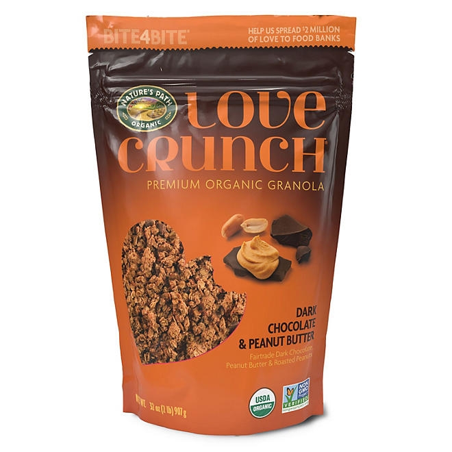 Nature's Path Love Crunch Organic Dark Chocolate & Peanut Butter Granola, 32 oz. - Image 2
