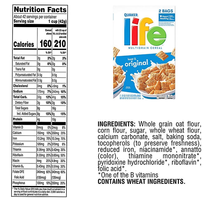 Life Multigrain Cereal, 62 oz. - Image 3