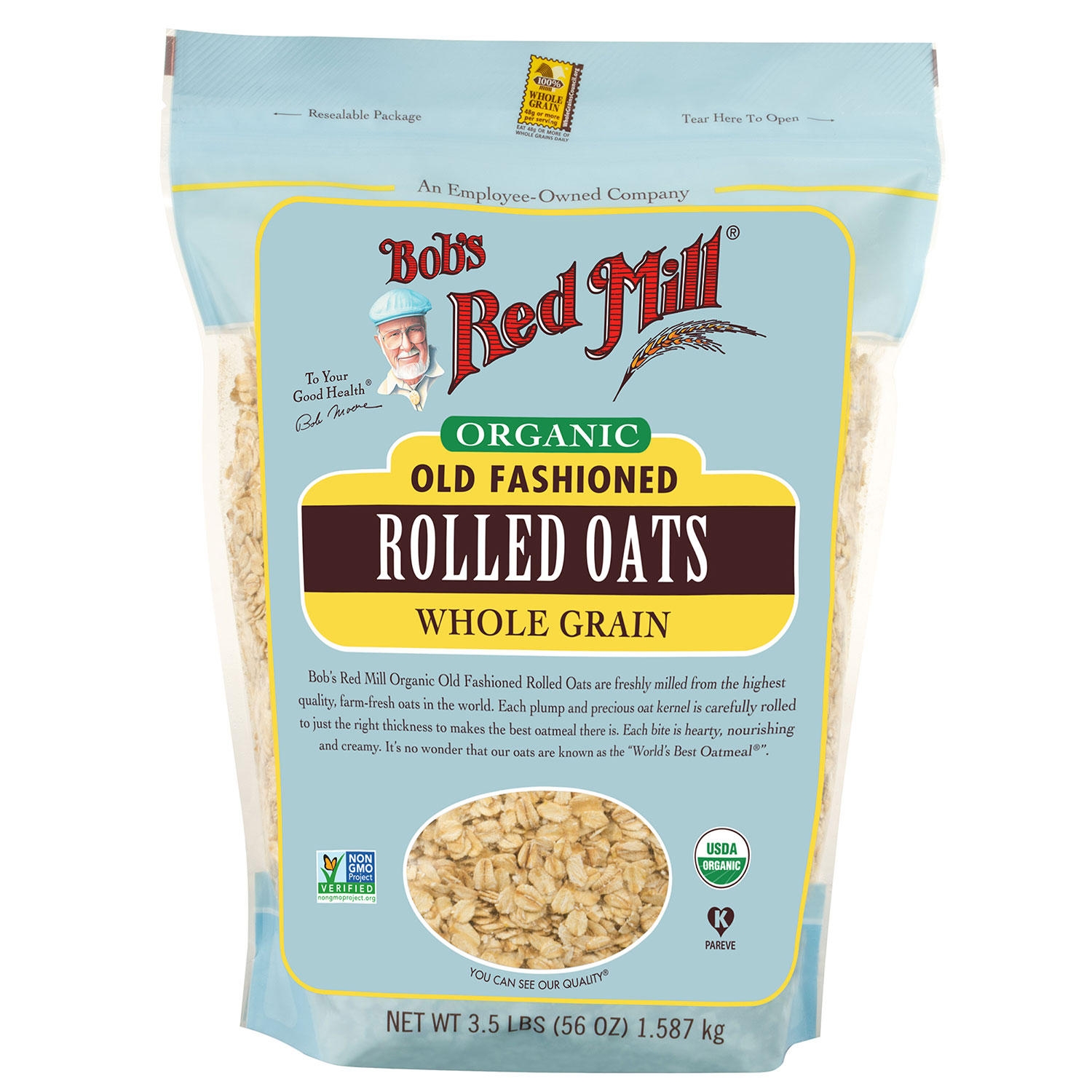 Bob's Red Mill Organic Old Fashioned Rolled Oats, 56 oz.