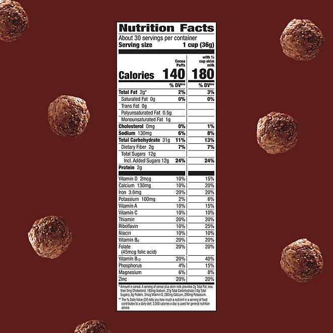Cocoa Puffs Chocolate Cereal, 39.25 oz. - Image 3