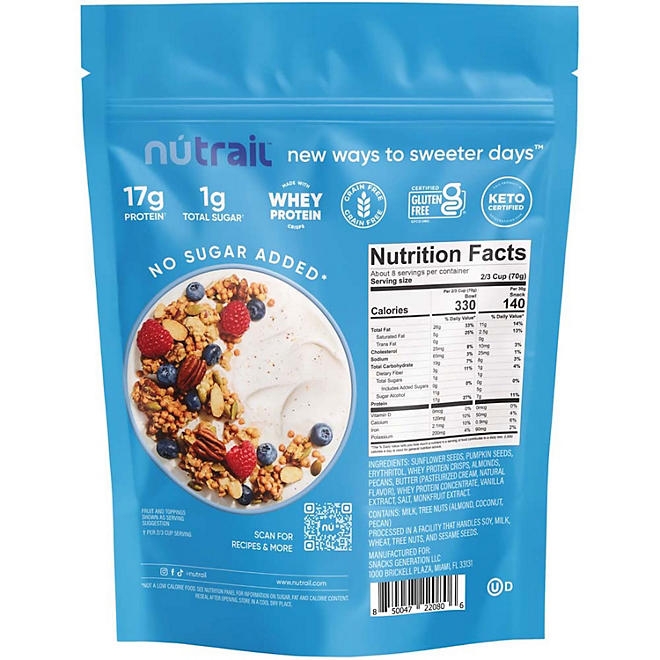 NuTrail Vanilla Almond Protein Granola, 20 oz. - Image 3