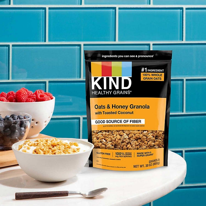KIND Healthy Grains Oats & Honey Granola with Toasted Coconut, 30 oz. - Image 5