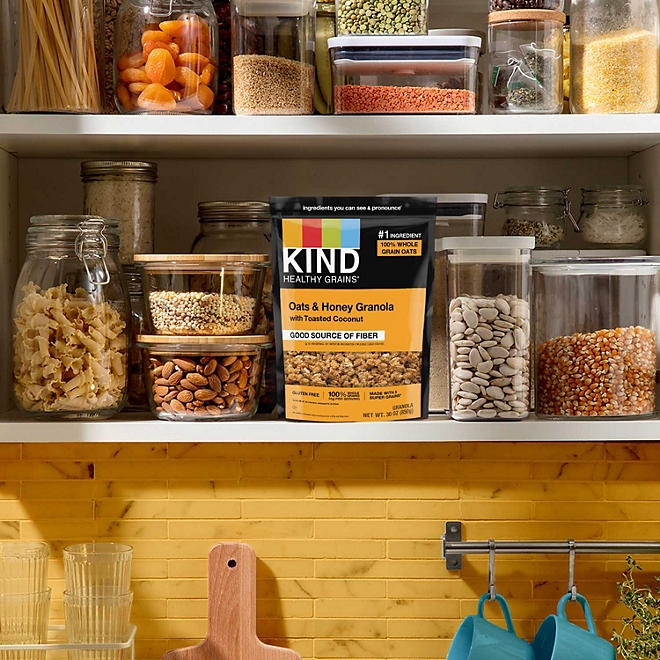 KIND Healthy Grains Oats & Honey Granola with Toasted Coconut, 30 oz. - Image 6