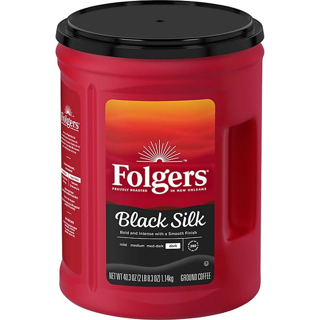 Folgers Dark Roast Ground Coffee, Black Silk, 40.3 oz. - Image 2