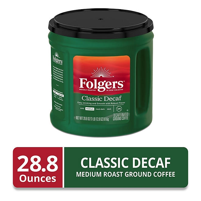 Folgers Decaffeinated Classic Roast Ground Coffee, 28.8 oz. - Image 3
