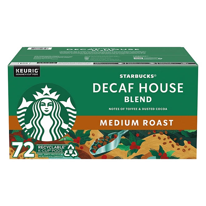 Starbucks Decaf House Blend Medium Roast K-Cup Coffee Pods, 72 ct. - Image 2