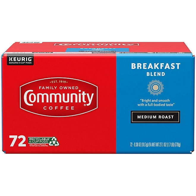 Community Coffee Breakfast Blend Medium Roast Single Serve, 72 ct. - Image 2