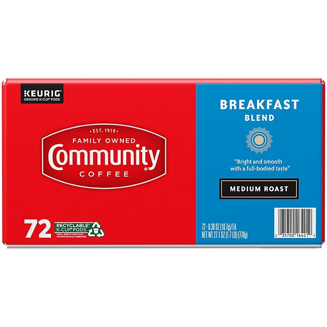 Community Coffee Breakfast Blend Medium Roast Single Serve, 72 ct. - Image 5