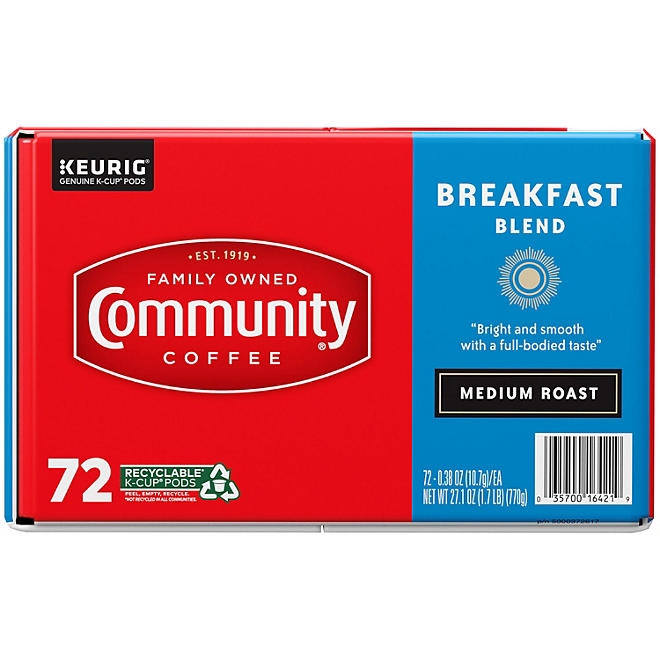 Community Coffee Breakfast Blend Medium Roast Single Serve, 72 ct. - Image 6