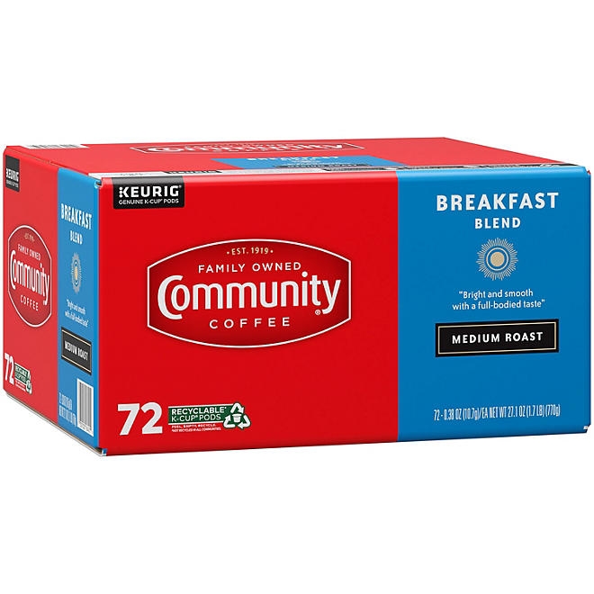 Community Coffee Breakfast Blend Medium Roast Single Serve, 72 ct. - Image 7