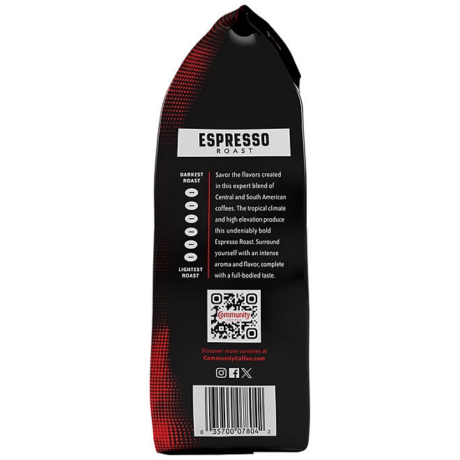 Community Coffee Dark & Bold Espresso Roast Ground Coffee, 40 oz. - Image 4