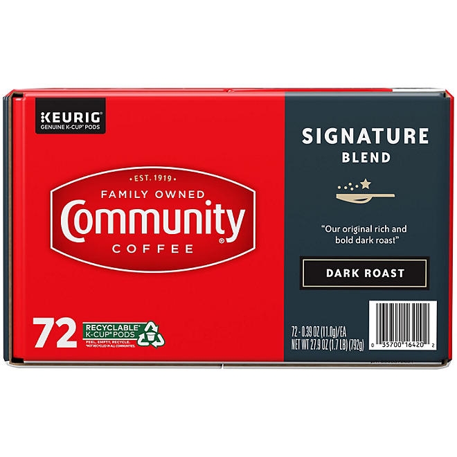 Community Coffee Signature Blend Dark Roast Single Serve, 72 ct. - Image 6