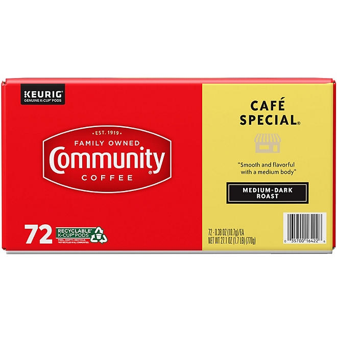 Community Coffee Café Special Medium-Dark Roast Single Serve, 72 ct. - Image 5