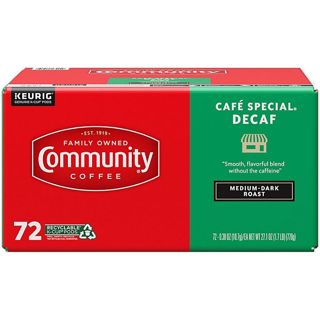 Community Coffee Café Special Decaf Medium-Dark Roast Single Serve 72 ct. - Image 2