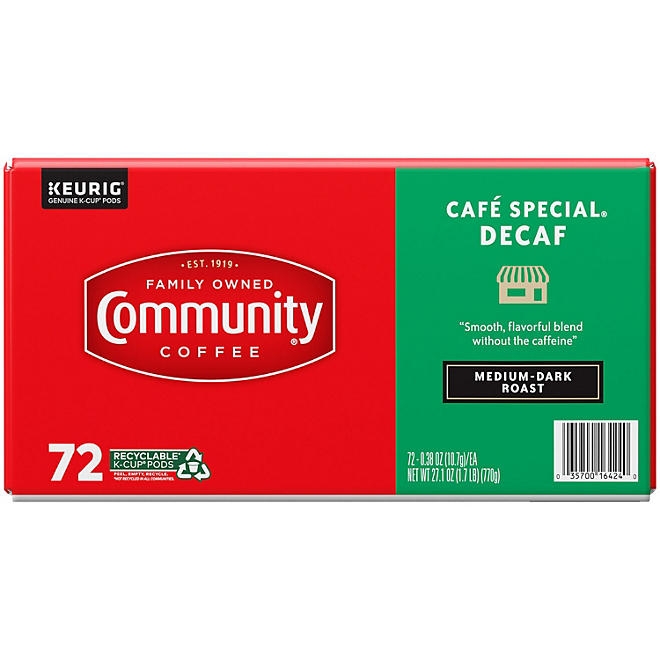 Community Coffee Café Special Decaf Medium-Dark Roast Single Serve 72 ct. - Image 5