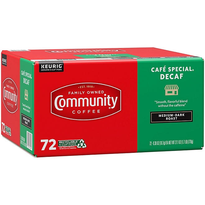Community Coffee Café Special Decaf Medium-Dark Roast Single Serve 72 ct. - Image 7