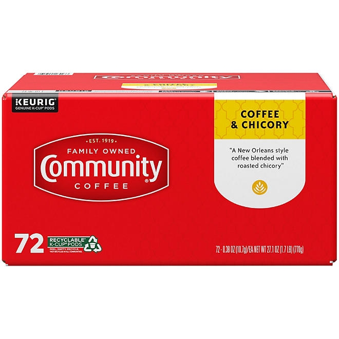 Community Coffee Coffee and Chicory Medium-Dark Roast Single Serve 72 ct. - Image 2