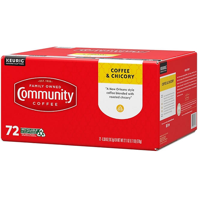 Community Coffee Coffee and Chicory Medium-Dark Roast Single Serve 72 ct. - Image 3