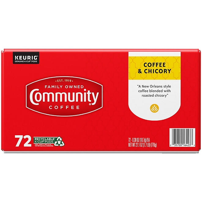 Community Coffee Coffee and Chicory Medium-Dark Roast Single Serve 72 ct. - Image 5