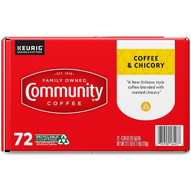 Community Coffee Coffee and Chicory Medium-Dark Roast Single Serve 72 ct. - Image 6