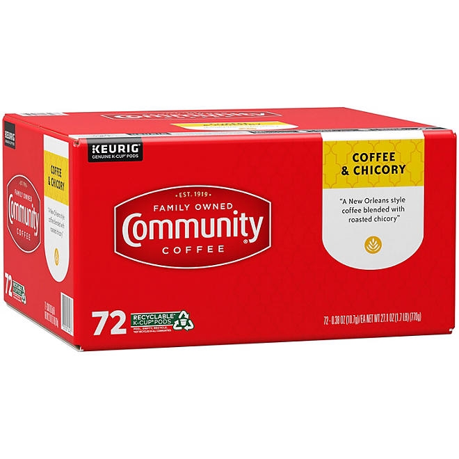 Community Coffee Coffee and Chicory Medium-Dark Roast Single Serve 72 ct. - Image 7