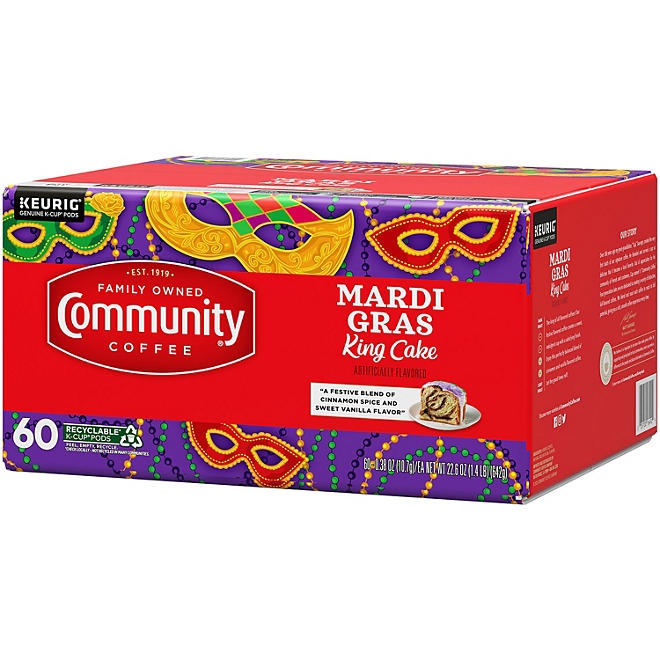 Community Coffee Medium Roast Coffee Pods, Mardi Gras King Cake, 60 ct. - Image 3
