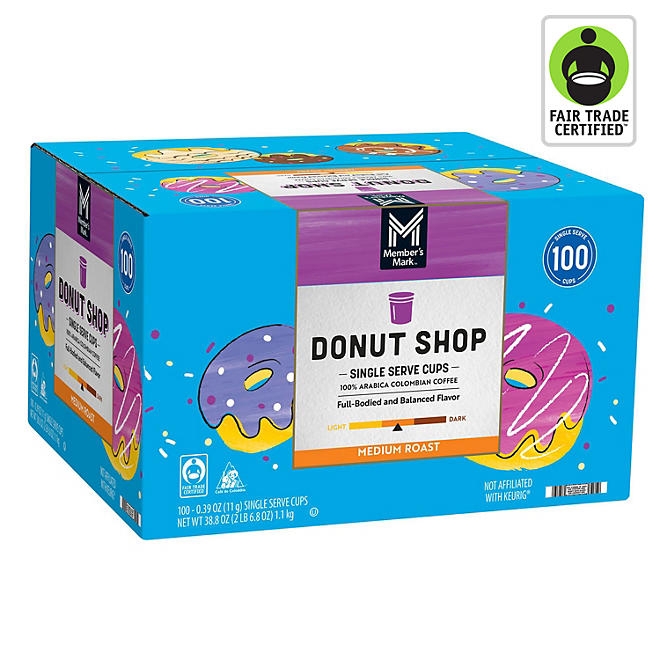 Member&rsquos Mark Donut Shop Medium Roast Coffee Pods, 100 ct. - Image 2