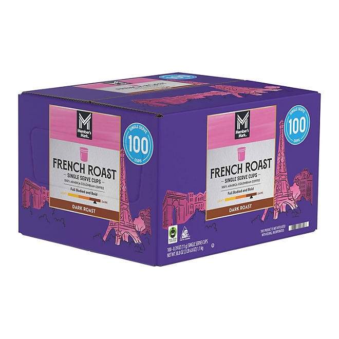 Member's Mark Dark Roast Coffee Pods, French, 100 ct. - Image 3