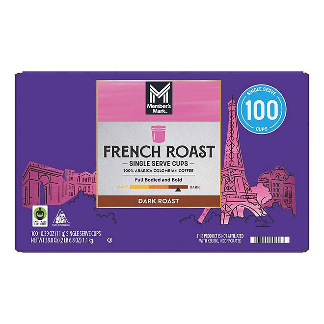 Member's Mark Dark Roast Coffee Pods, French, 100 ct. - Image 4