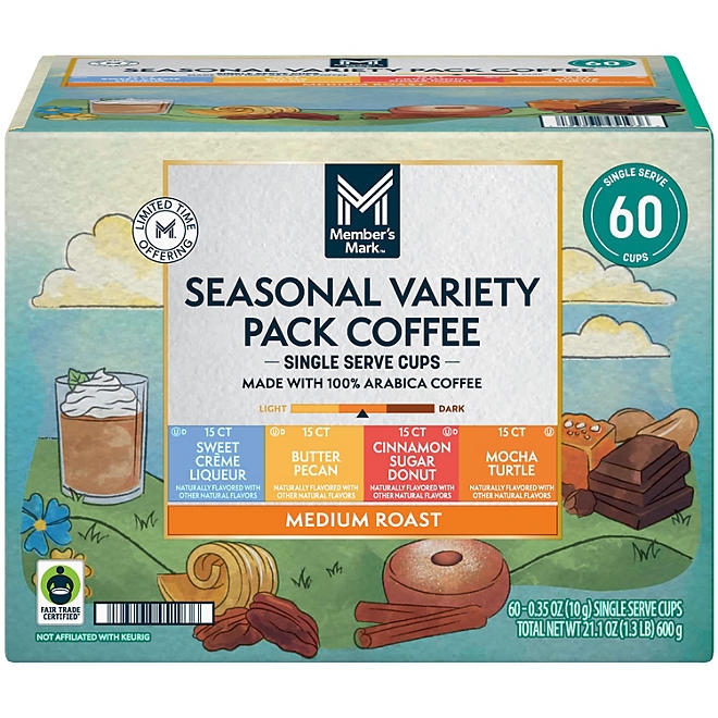 Member's Mark Medium Roast Spring Seasonal Coffee Pods, Variety Pack, 60 pk. - Image 2