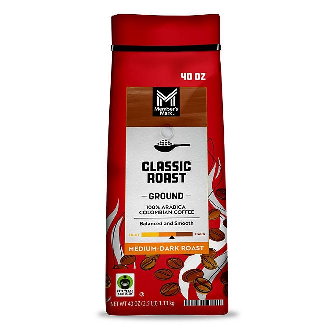 Member's Mark Colombian Classic Medium-Dark Roast Ground Coffee, 40 oz. - Image 2