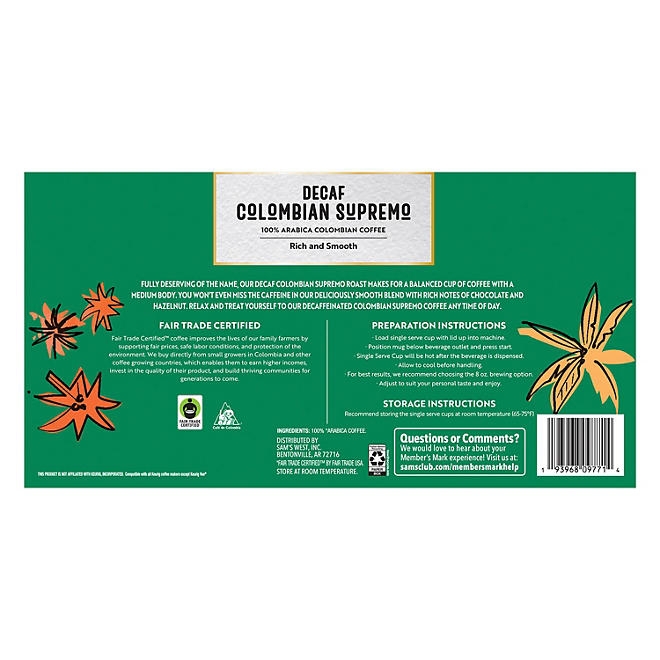 Member's Mark Decaf Colombian Mild Roast Coffee Pods, 80 ct. - Image 3