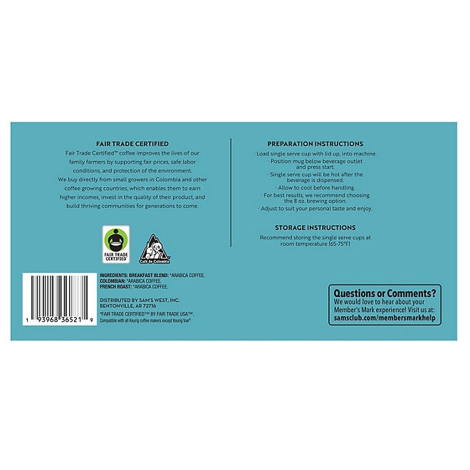 Member's Mark Classic Variety Pack Coffee Pods, 100 ct. - Image 6